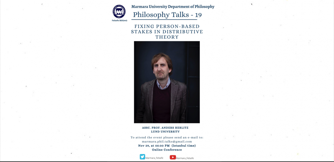 Philosophy Talks - 19 Anders Herlitz: Fixing Person-Based Stakes in Distributive Theory